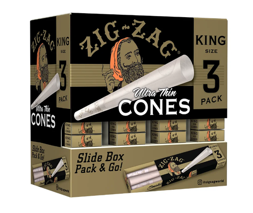 Zig Zag 3-Pack King Size Cones